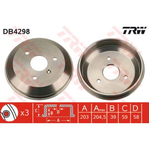 TRW Bremstrommel DB4298