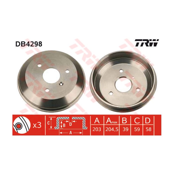 TRW Bremstrommel DB4298