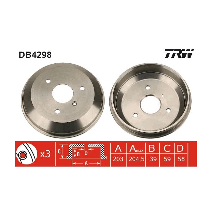 TRW Bremstrommel DB4298