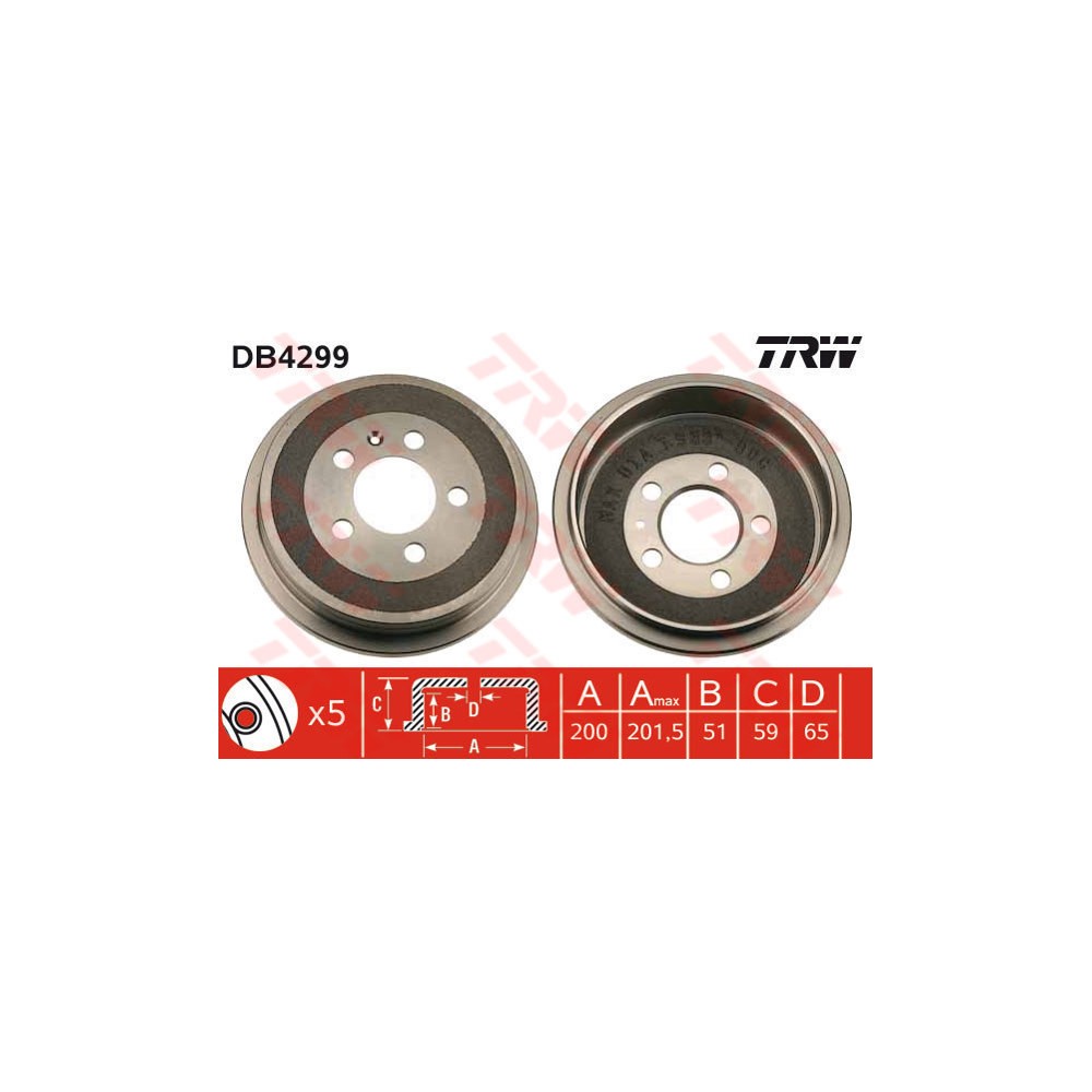 TRW Bremstrommel DB4299