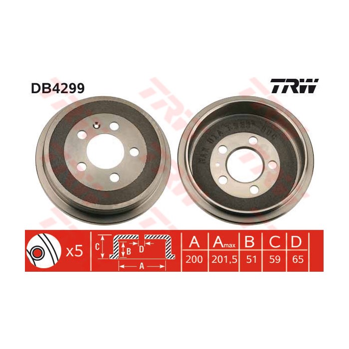 TRW Bremstrommel DB4299