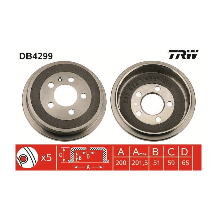 TRW Bremstrommel DB4299