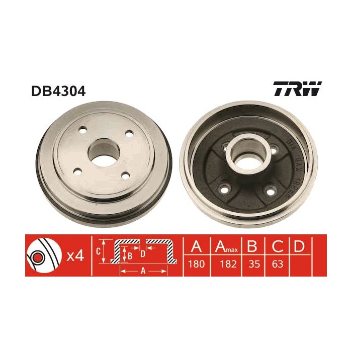 TRW Bremstrommel DB4304