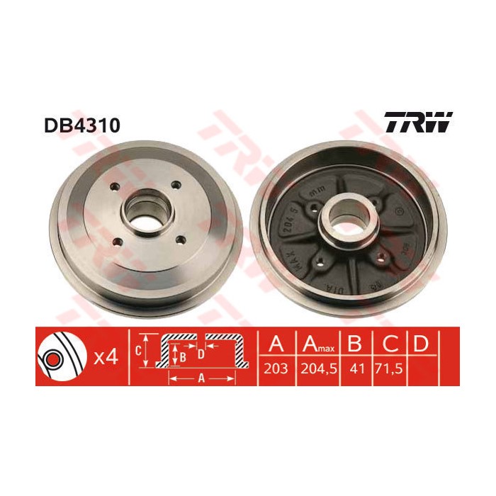 TRW Bremstrommel DB4310