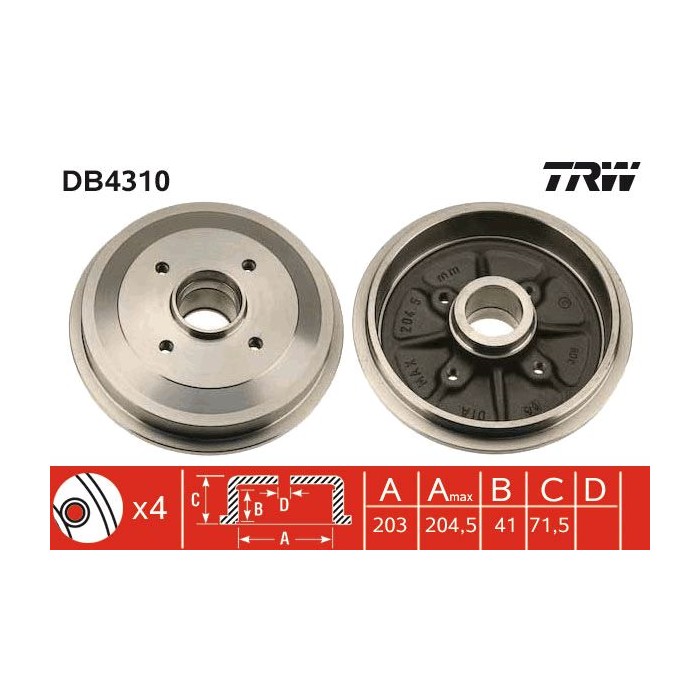 TRW Bremstrommel DB4310