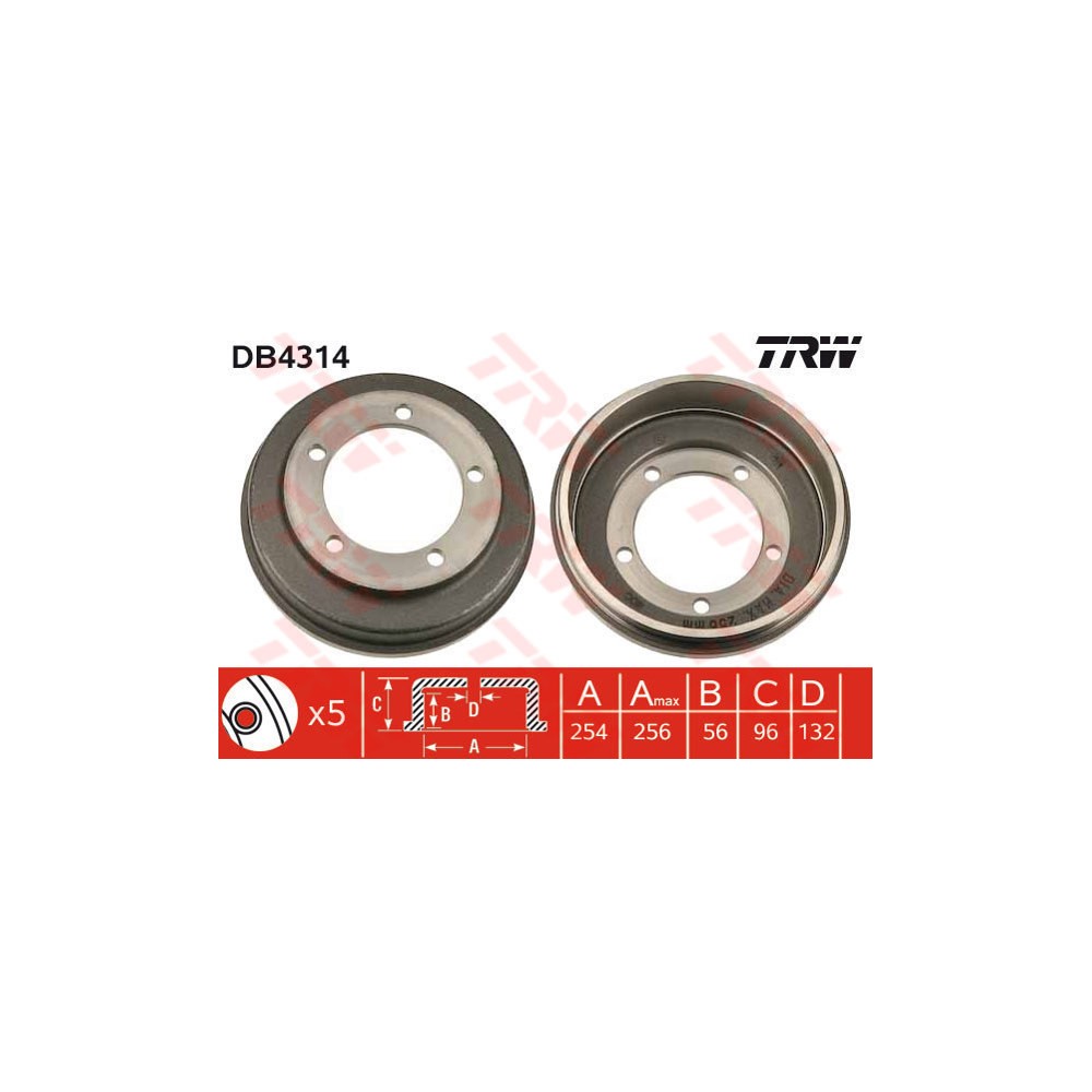 TRW Bremstrommel DB4314