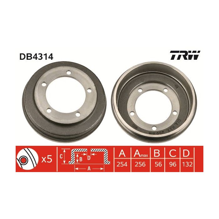 TRW Bremstrommel DB4314
