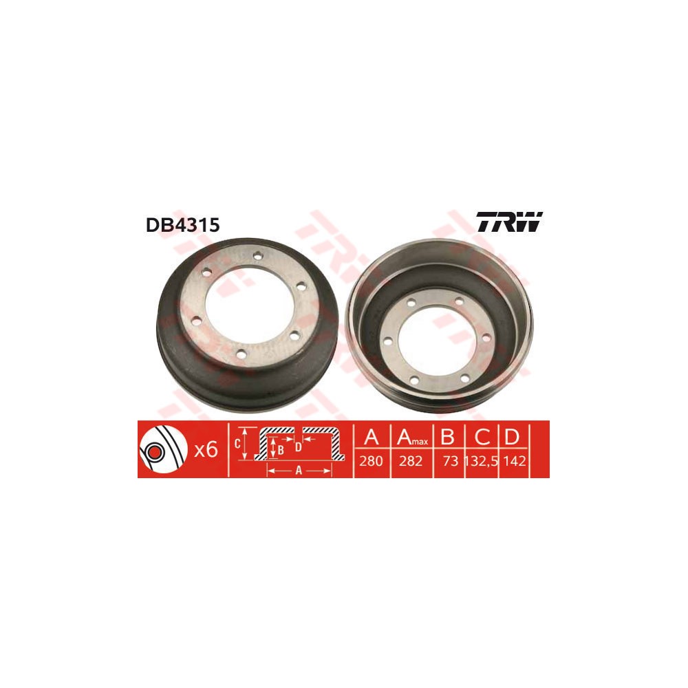 TRW Bremstrommel DB4315