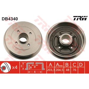 TRW Bremstrommel DB4340