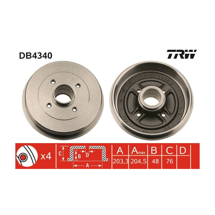 TRW Bremstrommel DB4340