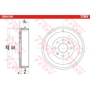 TRW Bremstrommel DB4360