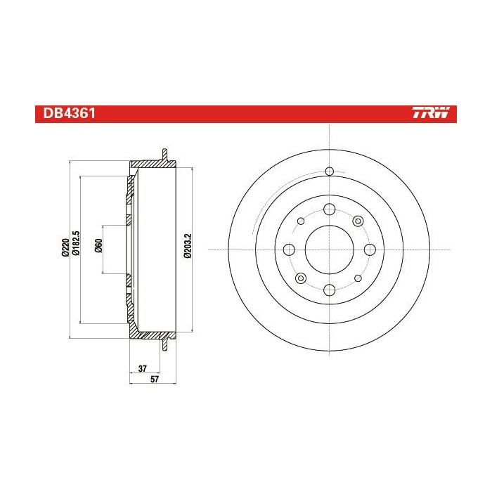 TRW Bremstrommel DB4361