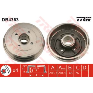 TRW Bremstrommel DB4363