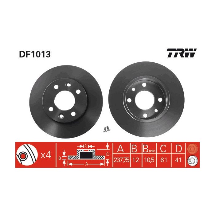 TRW Bremsscheibe DF1013