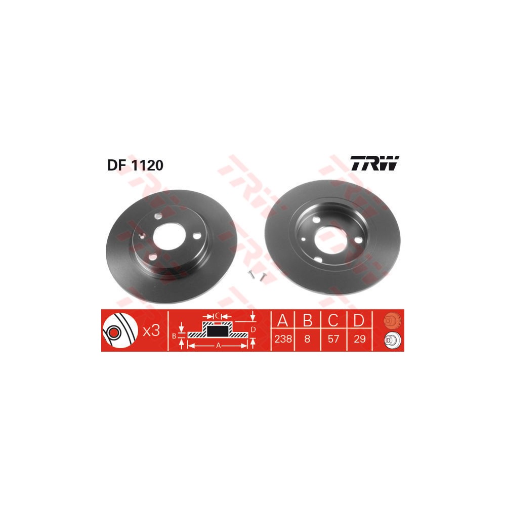 TRW Bremsscheibe DF1120