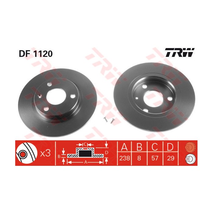 TRW Bremsscheibe DF1120
