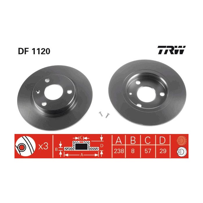 TRW Bremsscheibe DF1120
