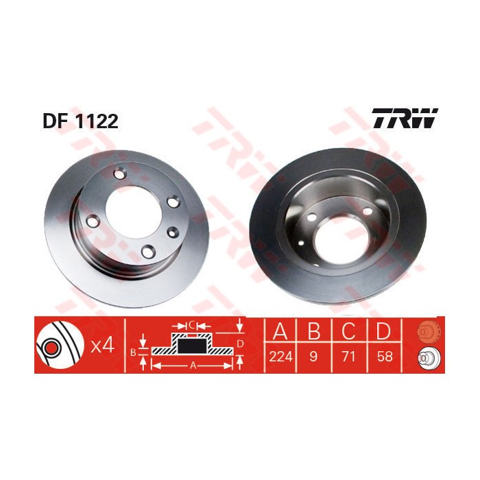 TRW Bremsscheibe DF1122