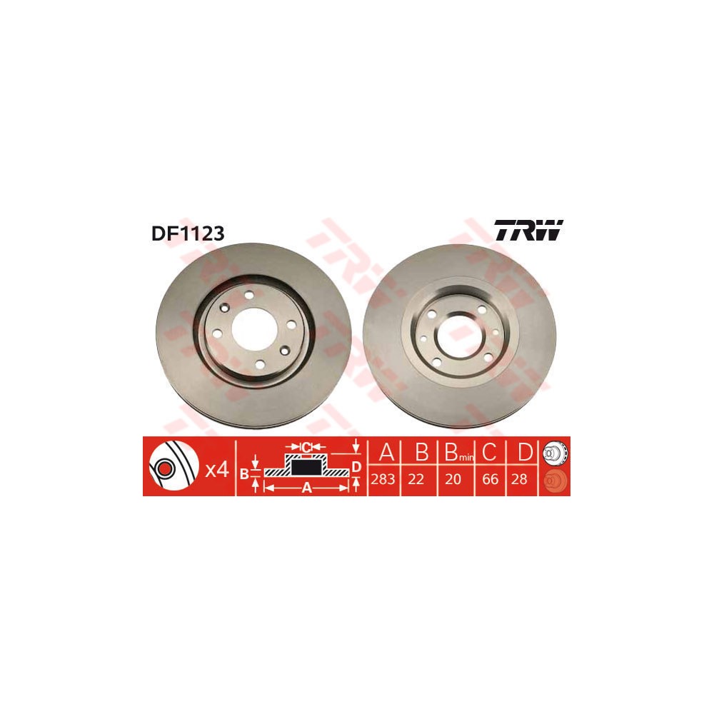 TRW Bremsscheibe DF1123