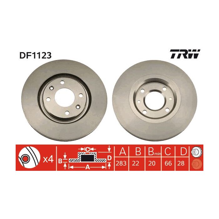 TRW Bremsscheibe DF1123
