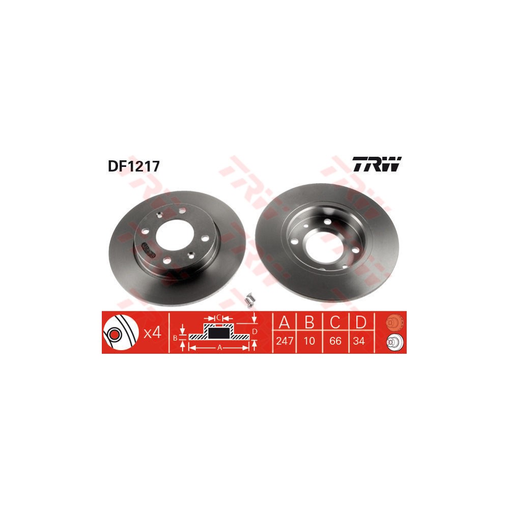 TRW Bremsscheibe DF1217