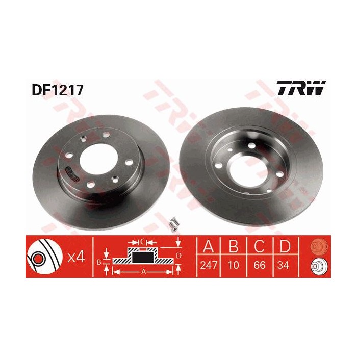 TRW Bremsscheibe DF1217