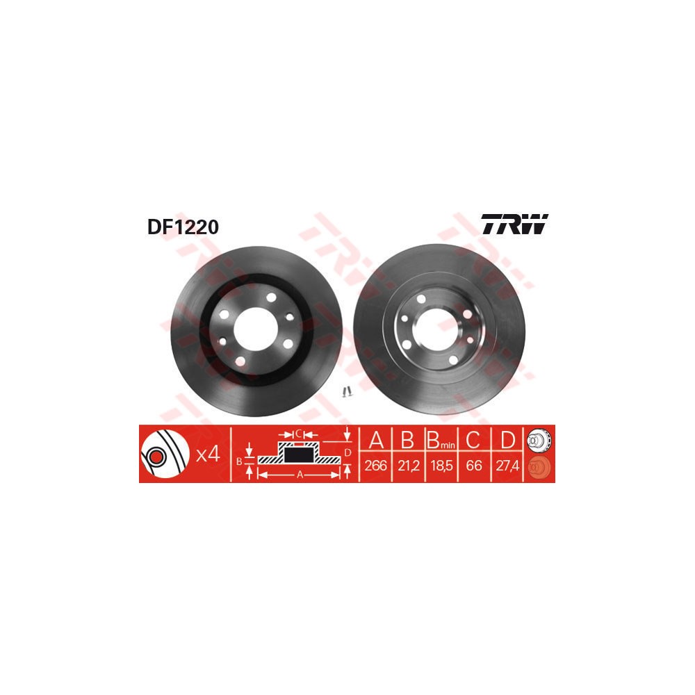 TRW Bremsscheibe DF1220