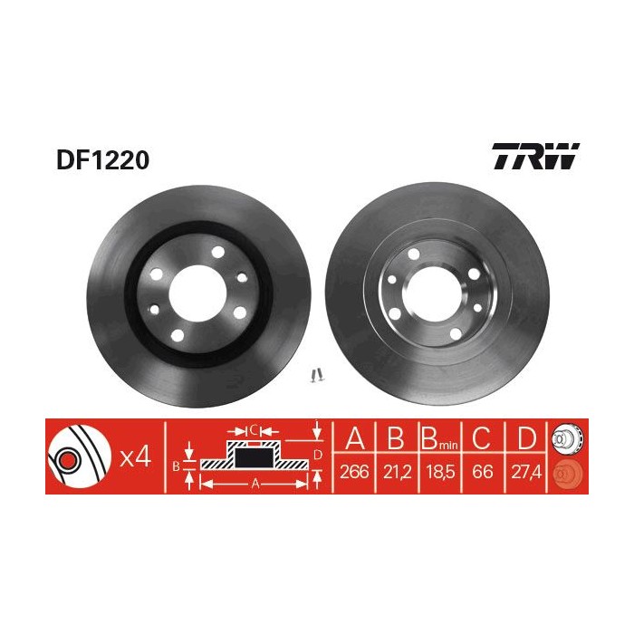 TRW Bremsscheibe DF1220