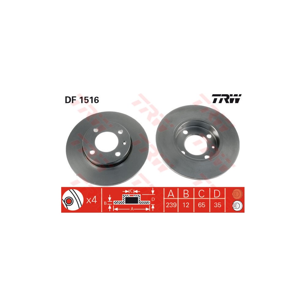 TRW Bremsscheibe DF1516