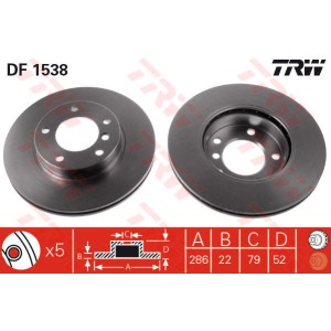 TRW Bremsscheibe DF1538