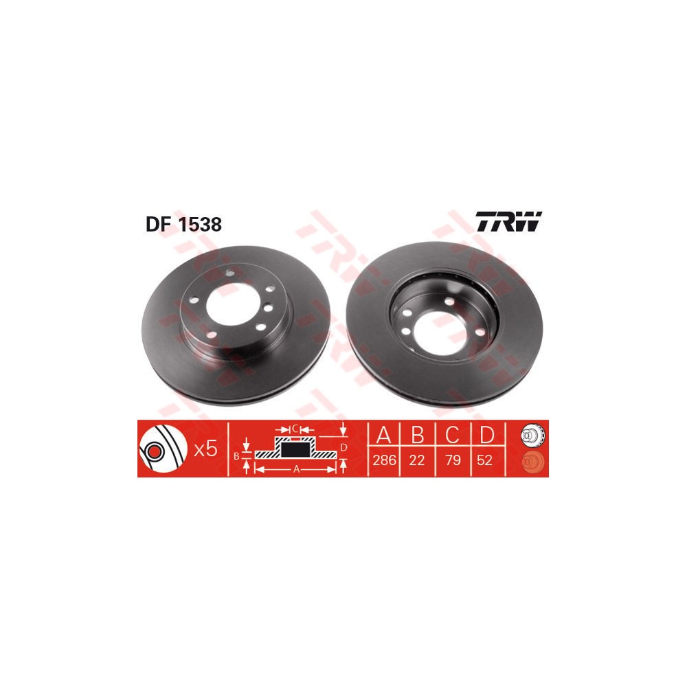 TRW Bremsscheibe DF1538