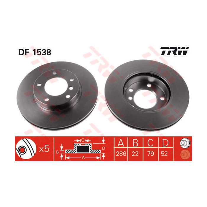 TRW Bremsscheibe DF1538