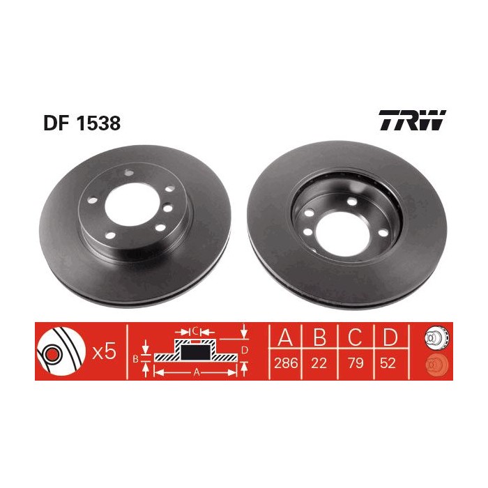 TRW Bremsscheibe DF1538