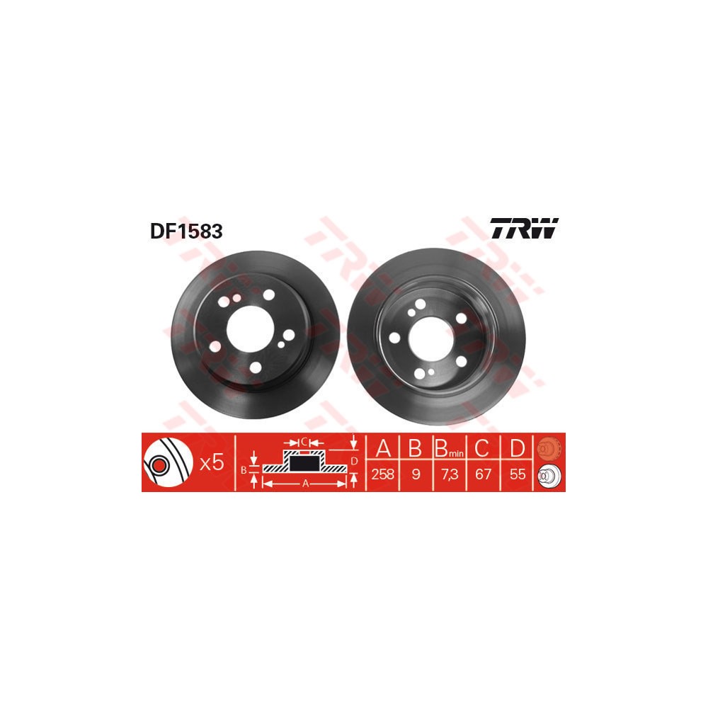 TRW Bremsscheibe DF1583