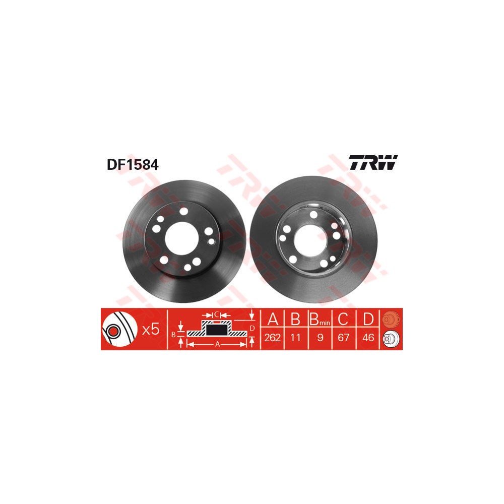 TRW Bremsscheibe DF1584