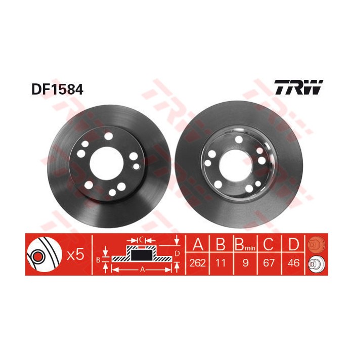 TRW Bremsscheibe DF1584