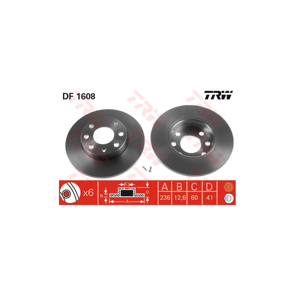 TRW Bremsscheibe DF1608