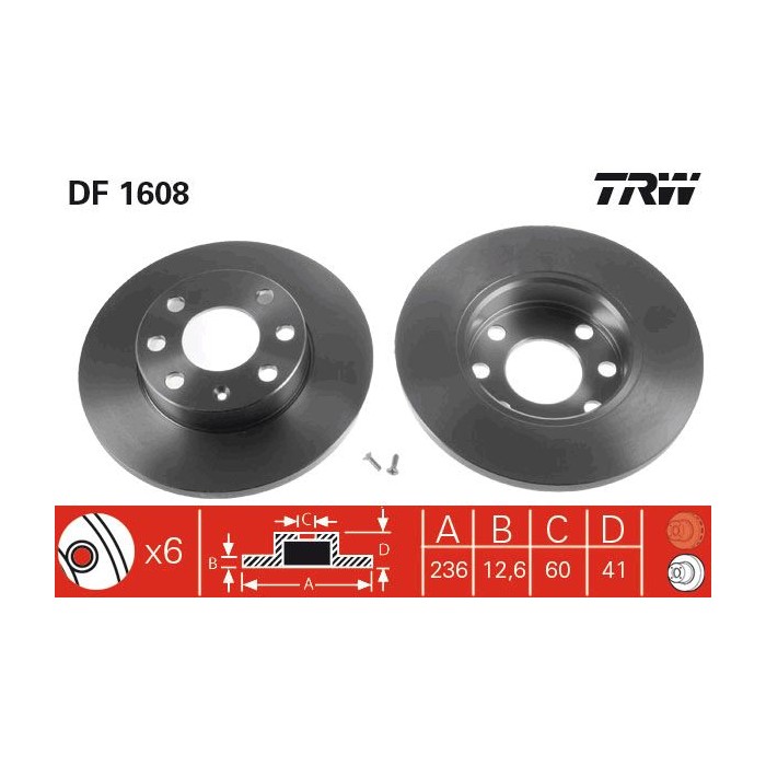TRW Bremsscheibe DF1608