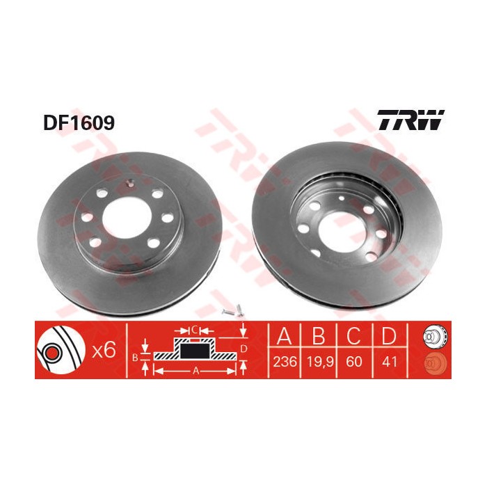 TRW Bremsscheibe DF1609