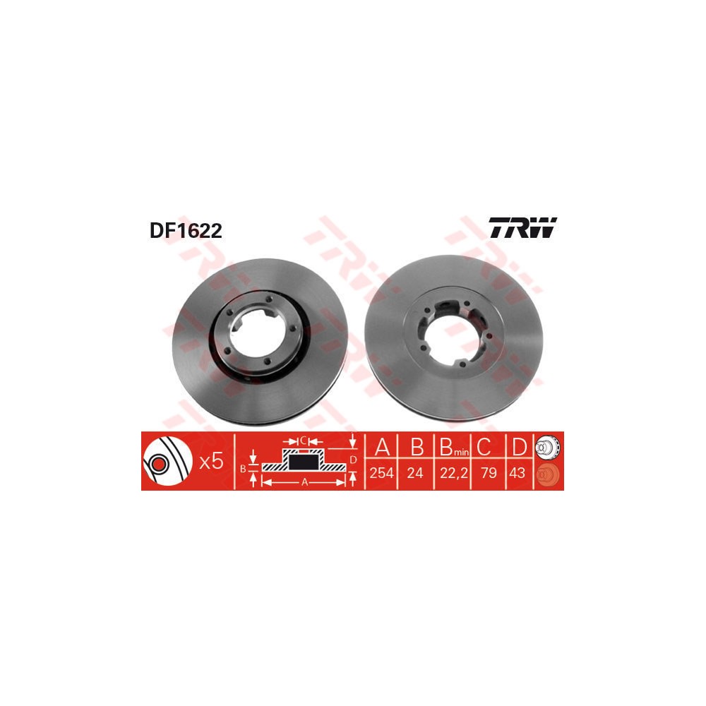 TRW Bremsscheibe DF1622
