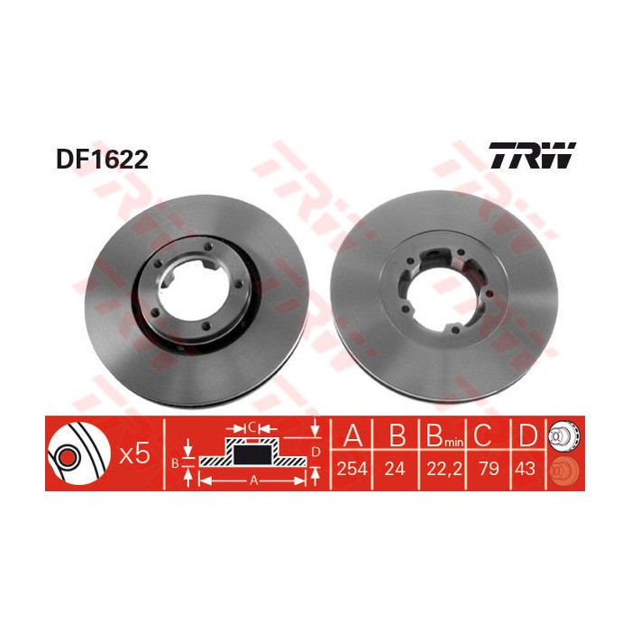TRW Bremsscheibe DF1622