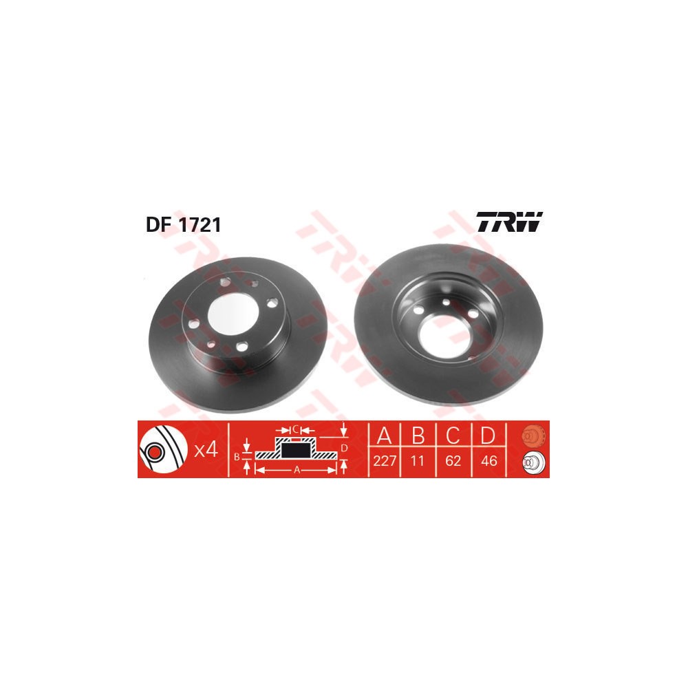 TRW Bremsscheibe DF1721