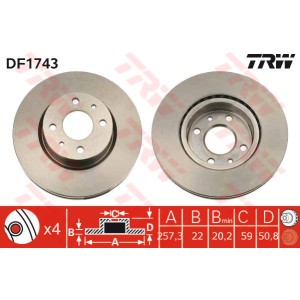 TRW Bremsscheibe DF1743