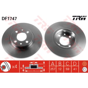 TRW Bremsscheibe DF1747