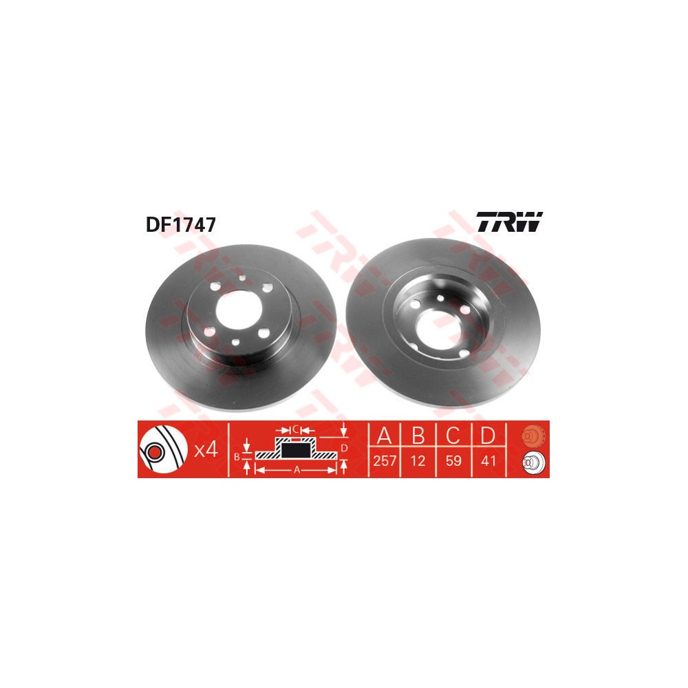 TRW Bremsscheibe DF1747