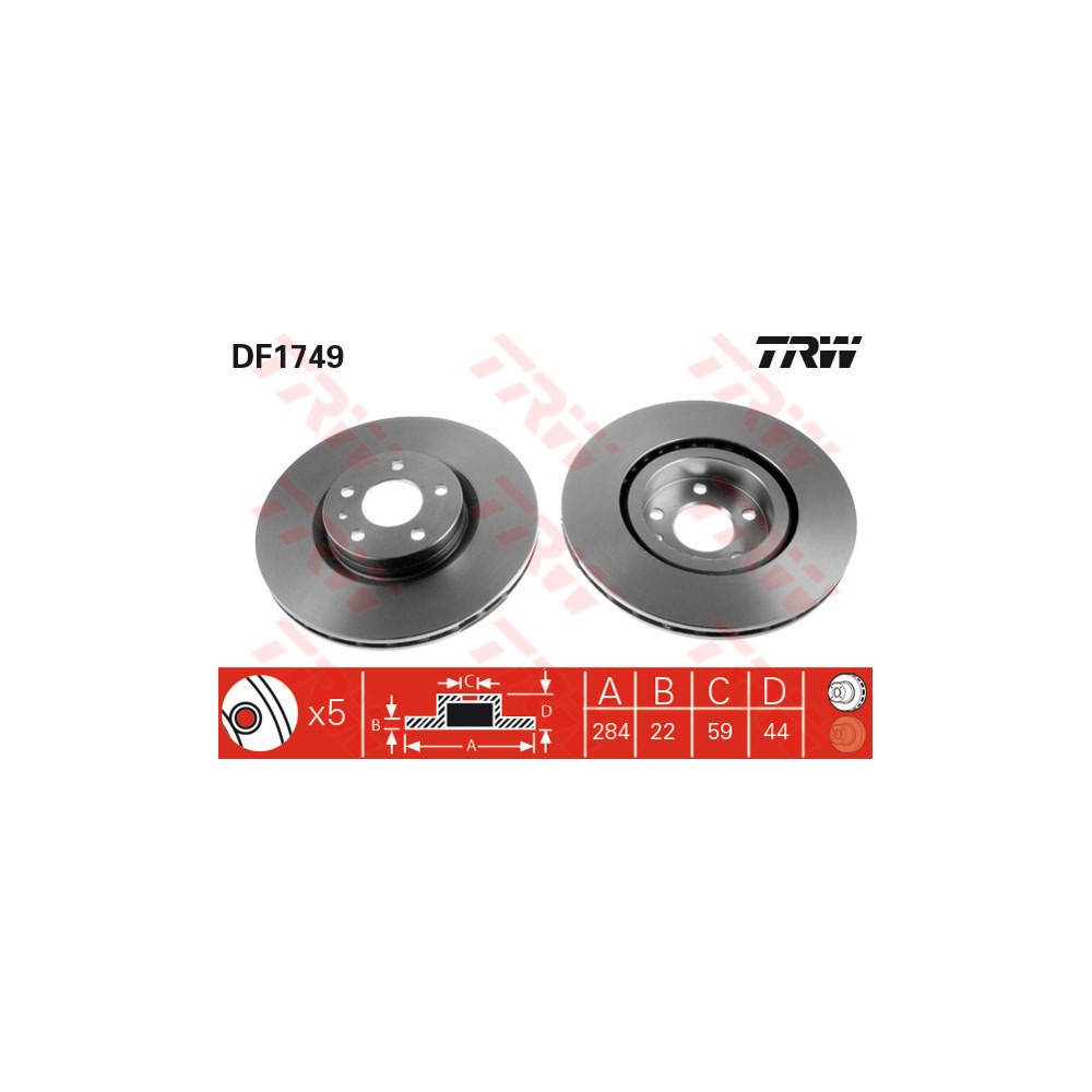 TRW Bremsscheibe DF1749