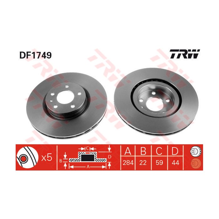 TRW Bremsscheibe DF1749
