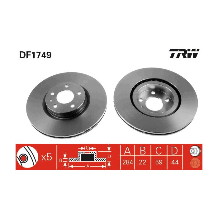 TRW Bremsscheibe DF1749