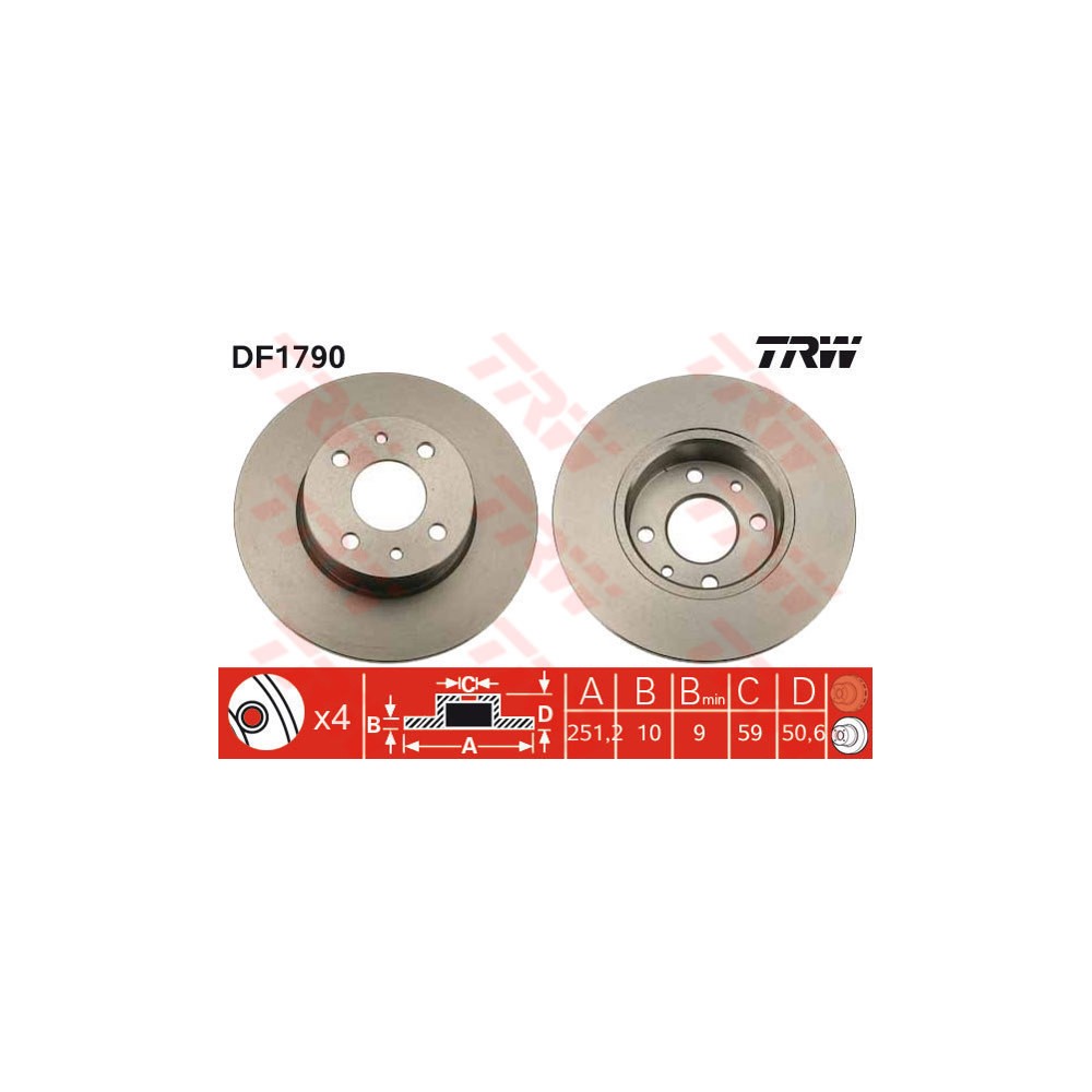 TRW Bremsscheibe DF1790