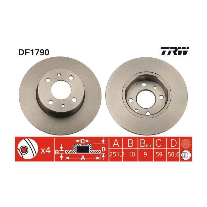 TRW Bremsscheibe DF1790